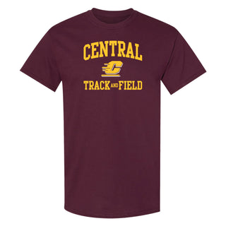 Central Michigan Arch Logo Track & Field T-Shirt - Maroon