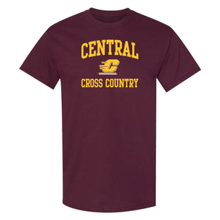 Central Michigan Arch Logo Cross Country T-Shirt - Maroon
