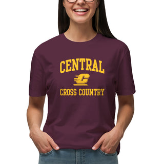 Central Michigan Arch Logo Cross Country T-Shirt - Maroon
