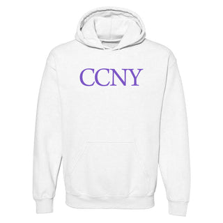 City College of New York Beavers Basic Block Hoodie - White