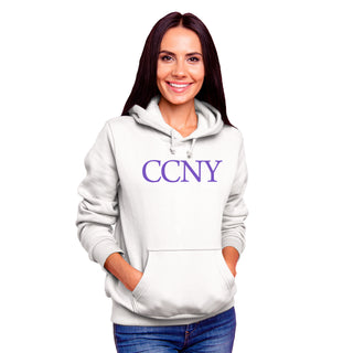 City College of New York Beavers Basic Block Hoodie - White