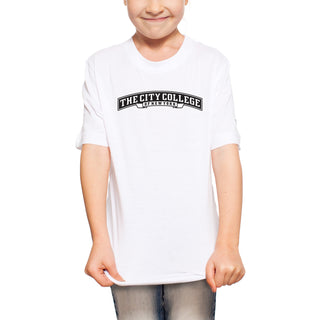 City College of New York Beavers Arch Logo Youth  - White