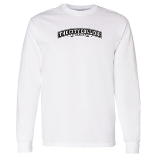 City College of New York Beavers Arch Logo Long Sleeve - White