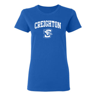 Creighton University Bluejays Arch Logo Womens Short Sleeve T Shirt - Royal