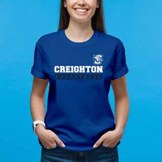 Creighton University Bluejays Basketball Slant Short Sleeve T Shirt - Royal