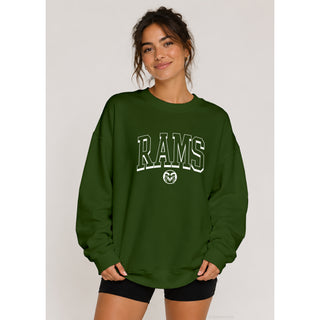 Colorado State Mega Shadow BTB Crewneck - Forest