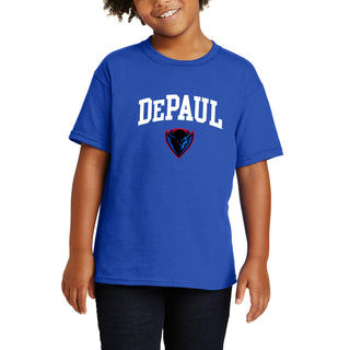 DePaul Arch Logo Youth T-Shirt - Royal