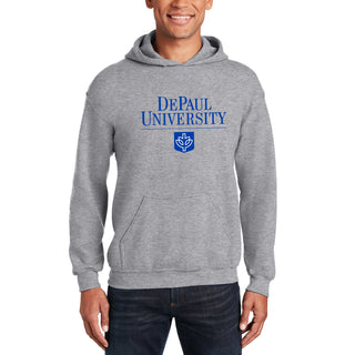 DePaul Institutional Logo Hoodie - Sport Grey