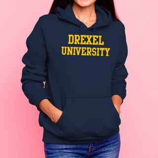 Drexel University Dragons Basic Block Hoodie - Navy