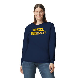Drexel University Dragons Basic Block Long Sleeve - Navy