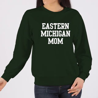 Eastern Michigan Basic Block Mom Crewneck - Forest
