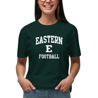Eastern Michigan Arch Logo Football T-Shirt - Forest