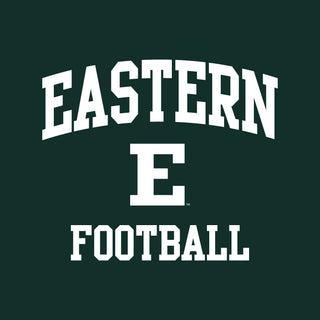 Eastern Michigan Arch Logo Football T-Shirt - Forest