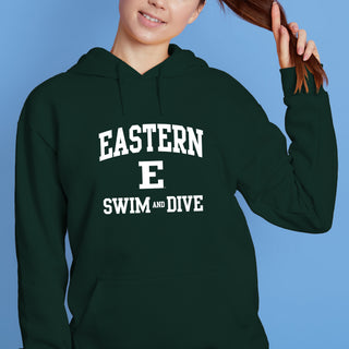 Eastern Michigan Arch Logo Swim & Dive Hoodie - Forest