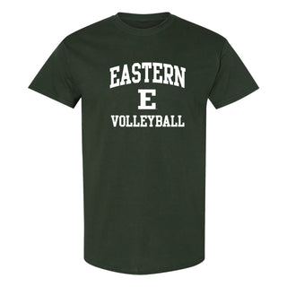 Eastern Michigan Arch Logo Volleyball T-Shirt - Forest