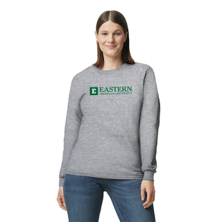 Eastern Michigan Institutional Logo Long Sleeve - Sport Grey