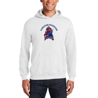 Fairleigh Dickinson University Devils Arch Logo Heavy Blend Hoodie - White