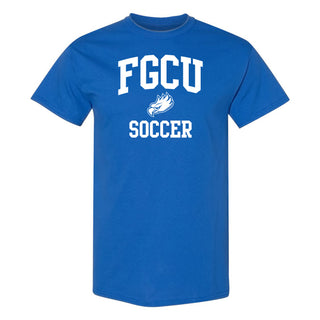 Florida Gulf Coast University Arch Logo Soccer Short Sleeve T Shirt - Royal