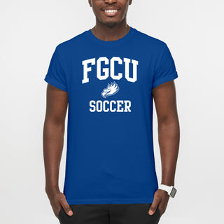 Florida Gulf Coast University Arch Logo Soccer Short Sleeve T Shirt - Royal