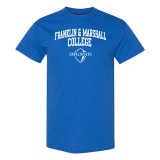 Franklin & Marshall College Diplomats Arch Logo T Shirt - Royal