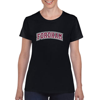 Fordham University Rams Basic Block Women's T-Shirt - Black