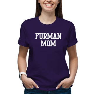 Furman Basic Block Mom T-Shirt - Purple