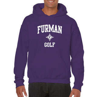 Furman Arch Logo Golf Hoodie - Purple
