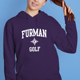 Furman Arch Logo Golf Hoodie - Purple