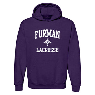 Furman Arch Logo Lacrosse Hoodie - Purple