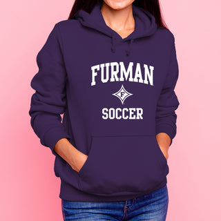 Furman Arch Logo Soccer Hoodie - Purple