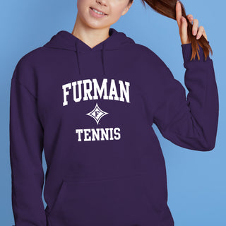 Furman Arch Logo Tennis Hoodie - Purple