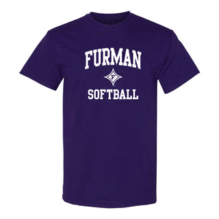 Furman Arch Logo Softball T-Shirt - Purple