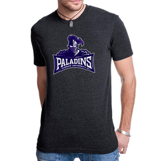 Furman Mascot Spirit Mark Triblend T-Shirt - Vintage Black