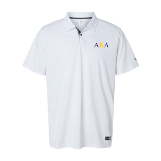 Alpha Kappa Lambda Greek Letter LC Oakley Hydrolix Polo - White