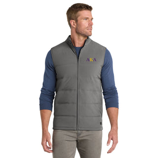 Alpha Kappa Lambda Greek Letter LC Travis Mathew Cold Bay Vest - Quiet Shade Grey