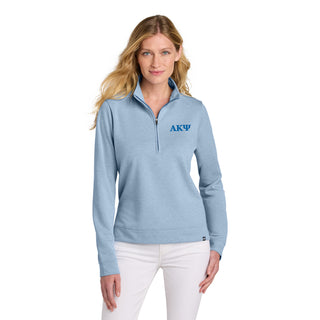 Alpha Kappa Psi Greek Letter LC Travis Mathew Women’s Coveside 1/2-Zip - Blue Nights