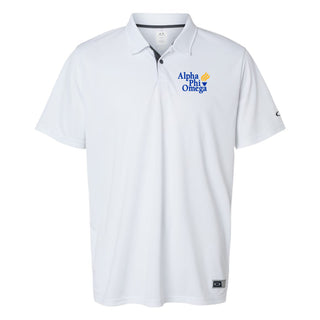 Alpha Phi Omega Primary Wordmark LC Oakley Hydrolix Polo - White
