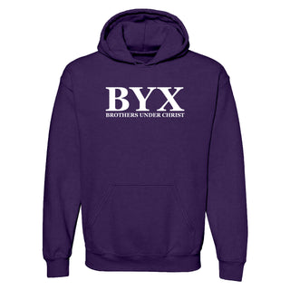 Beta Upsilon Chi Greek Letter Block Hoodie - Purple