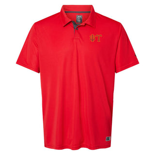 Psi Upsilon Greek Letter Block LC Oakley Hydrolix Polo - Team Red
