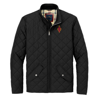 Psi Upsilon Primary Logo LC Brooks Brothers Quilted Jacket - Deep Black