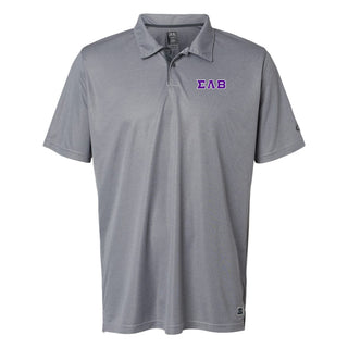Sigma Lambda Beta Greek Letter Block LC Oakley Hydrolix Polo - New Granite Heather