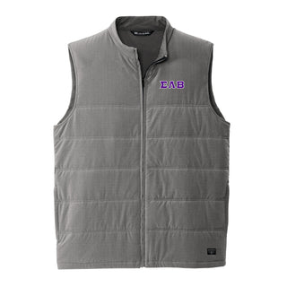 Sigma Lambda Beta Greek Letter Block LC Travis Mathew Cold Bay Vest - Quiet Shade Grey