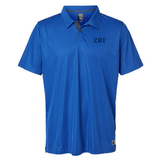 Zeta Beta Tau Greek Letter Block LC Oakley Hydrolix Polo - Team Royal