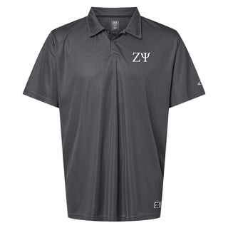 Zeta Psi Greek Letter Block LC Oakley Hydrolix Polo - Forged Iron