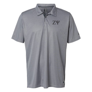 Zeta Psi Greek Letter Block LC Oakley Hydrolix Polo - New Granite Heather