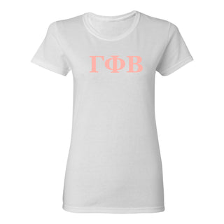 Gamma Phi Beta Greek Letter Block Womens T-Shirt