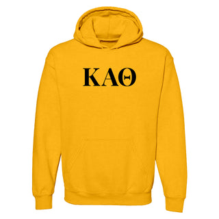 Kappa Alpha Theta Greek Letter Block Hoodie - Gold