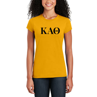 Kappa Alpha Theta Greek Letter Block Womens T-Shirt