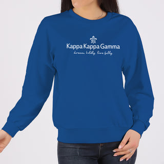 Kappa Kappa Gamma Primary Wordmark Crewneck Sweatshirt - Royal