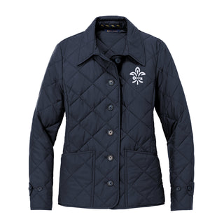 Kappa Kappa Gamma Primary Logo LC Brooks Brothers Women's Quilted Jacket - Night Navy